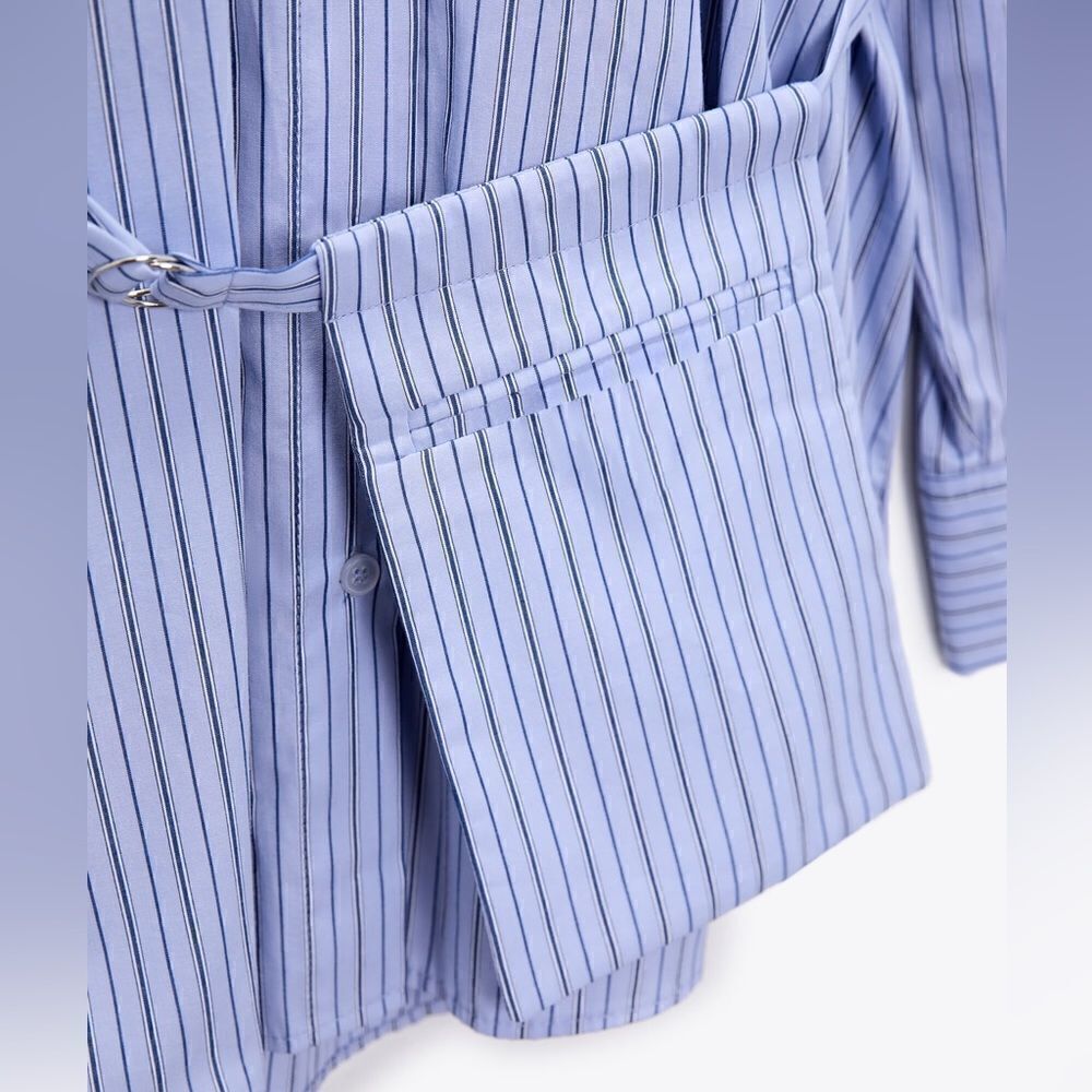 Zara Shirt Striped with Detachable Bag New - Picture 8 of 11